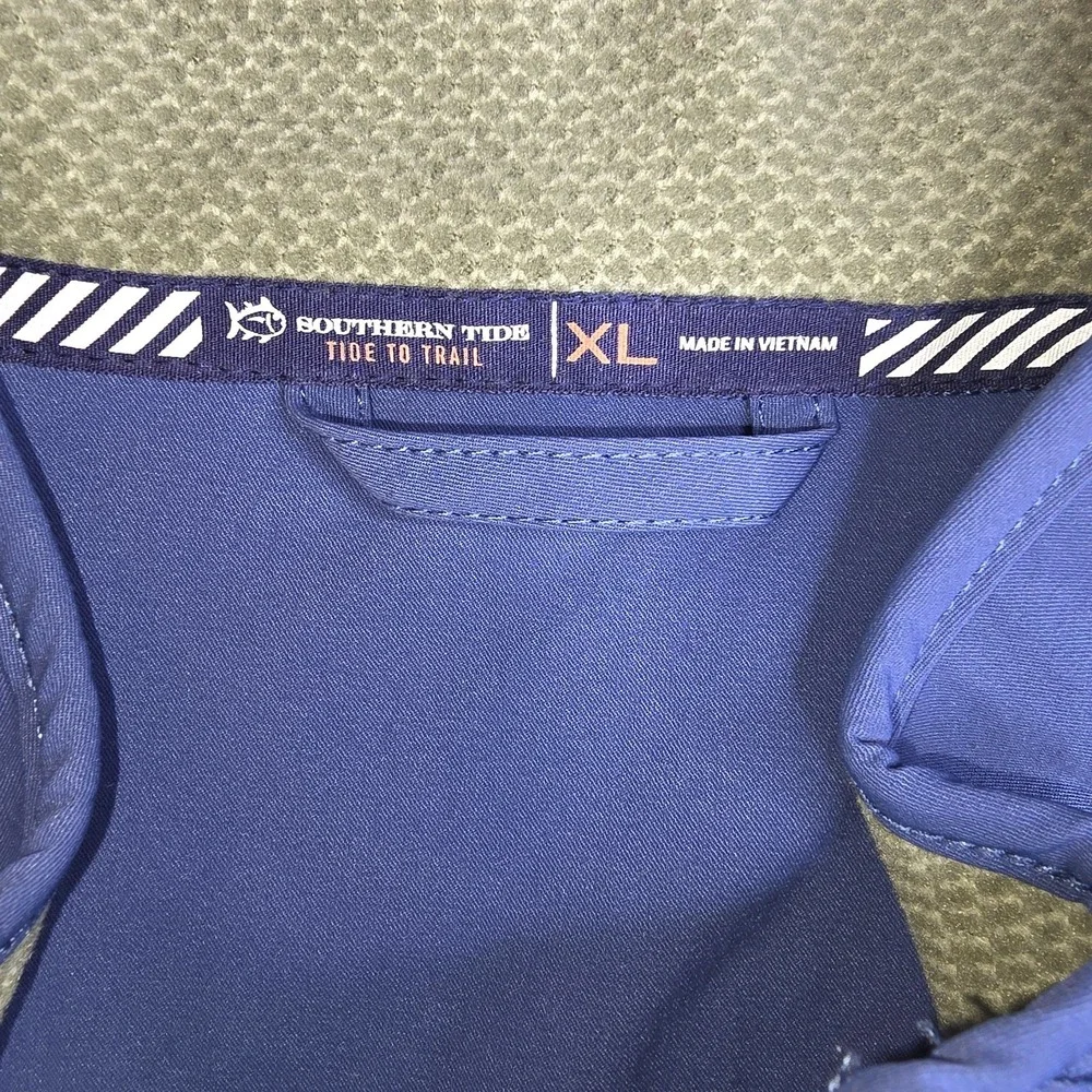 SOUTHERN TIDE Men's XL Tide To Trail Blue Green Hucksley Vest Zip‎ Pockets -1548